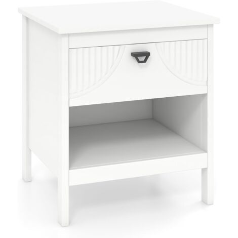Comodino Moderno Blu Con 2 Ripiani Aperti – Tavolino Da Notte In MDF Per Camera Da Letto E Soggiorno