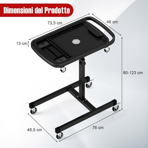 Auto Girevole Vassoio, Pieghevole Sala Tavolo, 360 Gradi Regolabile Clip-On Sedile Cibo Porta Tazza, Bere Bibita Snack Contenitore Vassoio Interni Auto Inserti - Nero