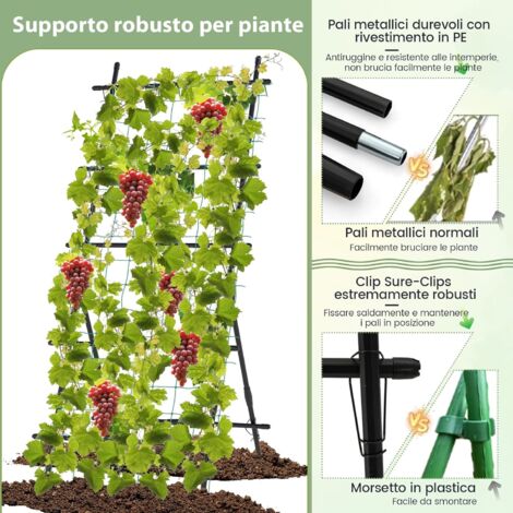 Morsetti per piante di sostegno, fermagli per piante rampicanti, 100