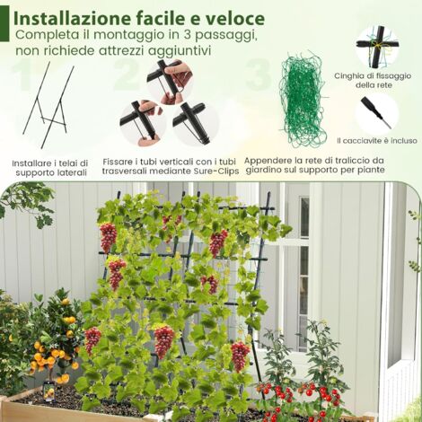 100 Mollette Fermaglio Per Piante Rampicanti, Clip In Plastica PP Per Pomodori, Cetrioli E Fiori, Riutilizzabili