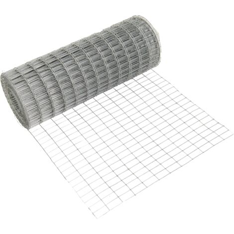 COSTWAY Rete Metallica Zincata 15 X 0,6 M – Maglia 50x25 Mm Per Pollaio E Recinto Giardino