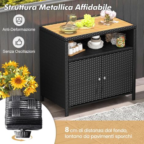 Armadio Pensile HHG-323, Armadietto Da Bagno, Armadio Da Parete, Ante, Scomparti Portaoggetti Legno Bambu 60x50x19 Cm 89626209