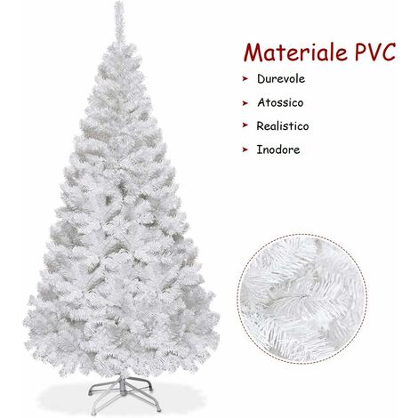 Albero Di Natale Artificiale RELAX4LIFE - 150/180/225 Cm, Rami Fitti, Verde Realistico, Base In Metallo