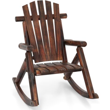 QLXYYFC Cuscino per Sedia Adirondack Per Interni ed Esterni Cuscini per Sedia a Dondolo Impermeabili Set di 4 Cuscini per Sedia con Schienale Alto con Lacci Cuscino di Ricambio Antiscivolo(Nero
