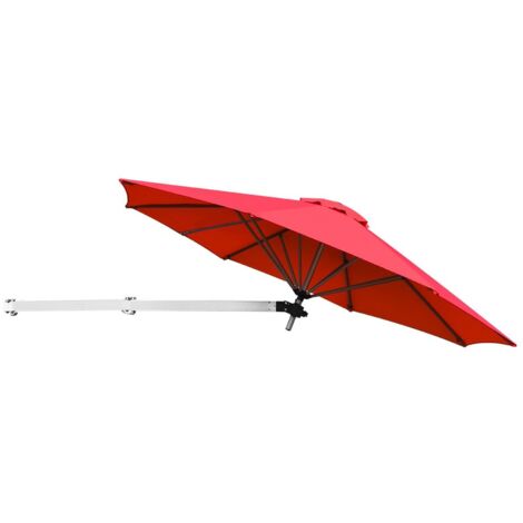 COSTWAY Ombrellone Da Giardino 300 Cm, In Legno Di Faggio, Con Inclinazione Regolabile E Protezione UV, Grigio, Base Esclusa - 2