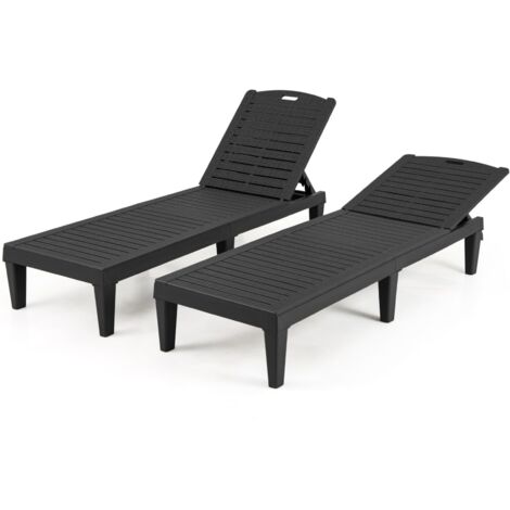 Chaise Longue da Esterno in Alluminio Verniciato con Ruote