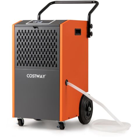 Deumidificatore Commerciale 50 Litri, Deumidificatore Industriale Portatile con Tubo di Scarico, Display a LED, per Seminterrato, Lavanderie, Ripostiglio, Sbrinamento | IT