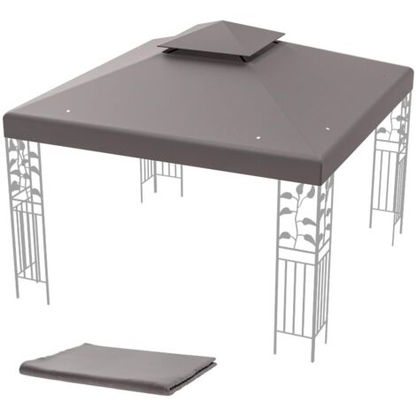 Costway Telo Tetto ricambio per gazebo impermeabile 3x3m Tessuto