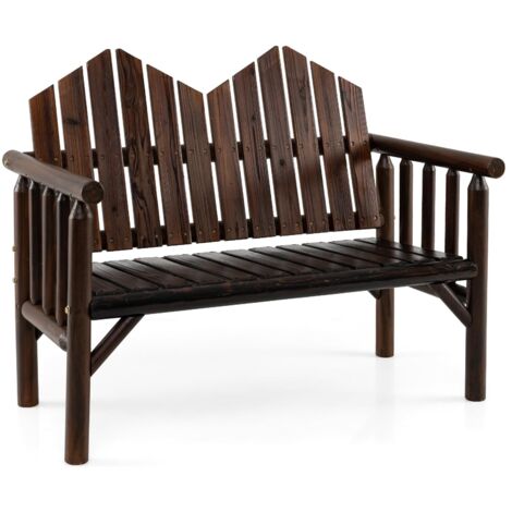 Festnight Panchina Da Giardino In Legno E Ghisa - Stile Vintage, 120 Cm, Per Esterni E Terrazzo