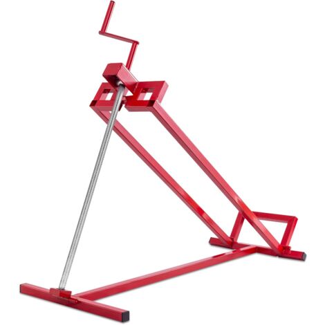 Cric in acciaio per tosaerba, sollevatore pieghevole per trattorino con altezza regolabile, portata 400 kg, per trattorino da giardino e tosaerba, rosso