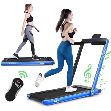 Tapis roulant elettrico pieghevole 2 in 1, controllo tramite app, velocità 12 km/h