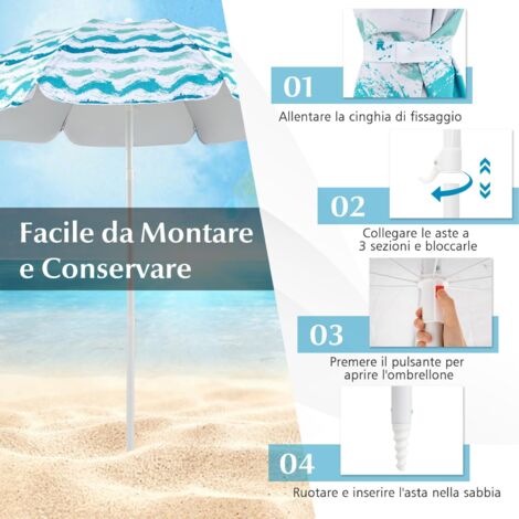 Borsa per Ombrellone Sacca Porta Ombrellone da Spiaggia 105X16cm