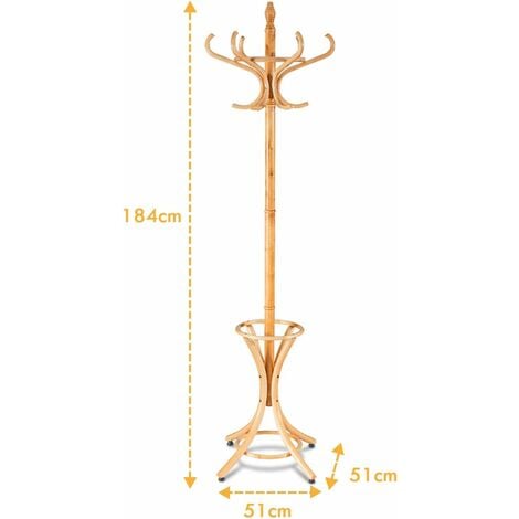 Attaccapanni da Terra Appendiabiti in legno Appendiabiti in piedi