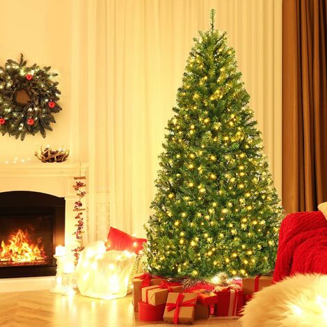 Albero Di Natale Artificiale Con Supporto Metallo - Altezze 120, 150, 180 Cm - Colore Aghi: Nero
