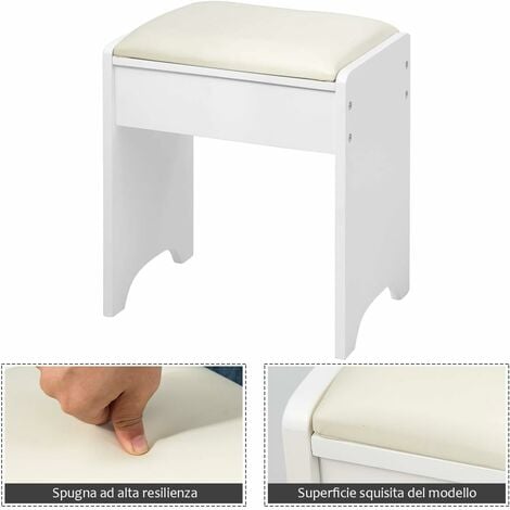 Toilette per mobili scrivania per trucco con sedia e specchio illuminato con  mobile per trucco a 3 cassetti per camera da letto - AliExpress