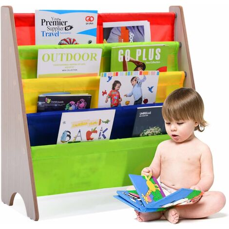 libri e giocattoli per la camera dei bambini scaffale per riporre foto soggiorno 62 x 28 x 77 cm Libreria per bambini con 4 ripiani 