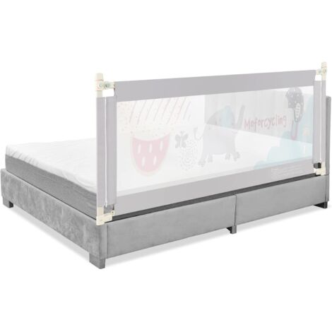 COSTWAY Sponda Letto per Bambini 175 cm, Barriera Pieghevole con Altezza Regolabile, in Tessuto Oxford con Cerniera, con Motivo Cartone Animato, 175,5 x 24,5 x 72,5-101,5 cm (Modello 1, 175 cm)