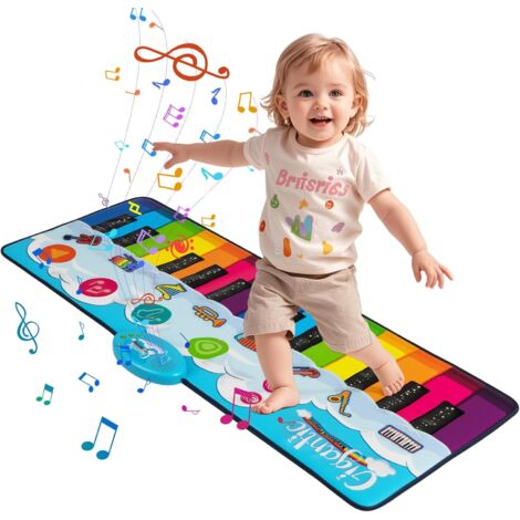COSTWAY Tappetino Musicale, 24 Tasti Tappeto Pianoforte con 8 Suoni, Giocattolo Educativo per Bambini 1+ Anno, Regalo per Ragazzi (120 x 47 cm) (1/5)