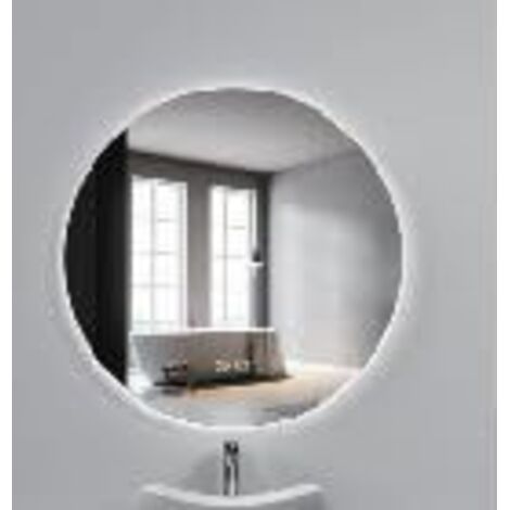 COSTWAY Specchio Rotondo LED da 70 cm, Specchio da Bagno da Parete con Luminosità Regolabile, Retroilluminato Morbido, Vetro Temperato con Funzione Memoria e Anti-Appannamento (70 cm x 3 cm)