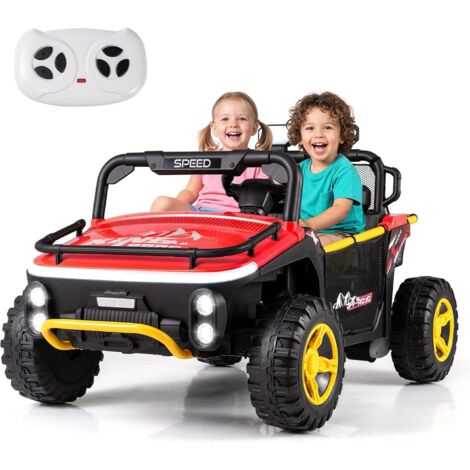 COSTWAY 24V Macchina Elettrica per Bambini, Veicolo Elettrico a 2 Posti, 37-86 Mesi,Rosso
