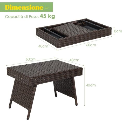 Tavolino da esterno Bistro struttura e superficie in Acciaio 60x60cm | Leroy Merlin