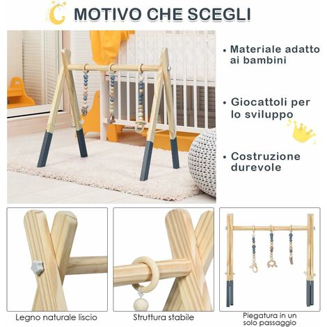 Palestrina in legno per bambini e parchi gioco con parete di corda