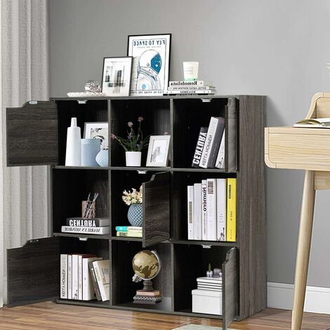 Scaffale A Cubi In Filo Metallico Bianco - 12 Cubi 30x30 Cm, Libreria Modulare Fai Da Te, Portata 10 Kg Per Cubo