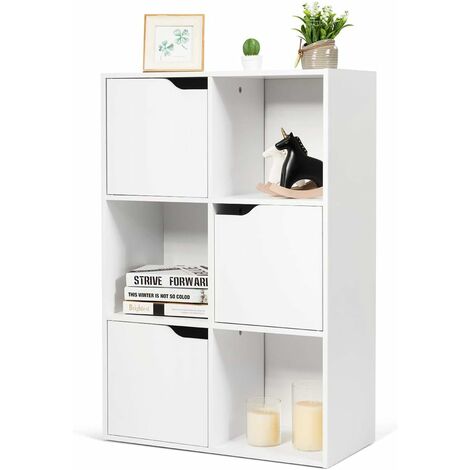 Timy Libreria Modulare Bianca 4 Ripiani Regolabili - 132 Cm, Impilabile Per Giocattoli E Libri - MDF Resistente