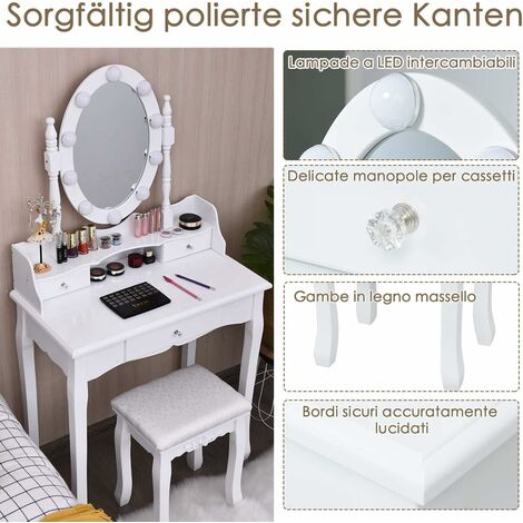 Maison Exclusive - Scrivania Industriale Con Cassetti Bianca 105x52x75 Cm Acciaio 88086834