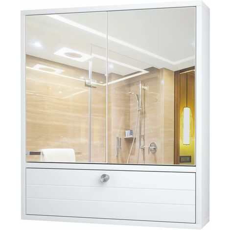 HITNET Armadietto a parete per bagno, armadietto per medicinali in