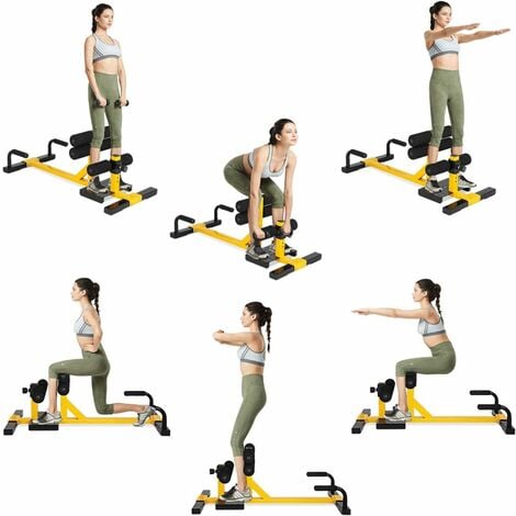 Attrezzatura Multifunzionale Home Fitness Trainer 3 in 1, per Squat  Addominali e Gambe, Panca Multifunzione per