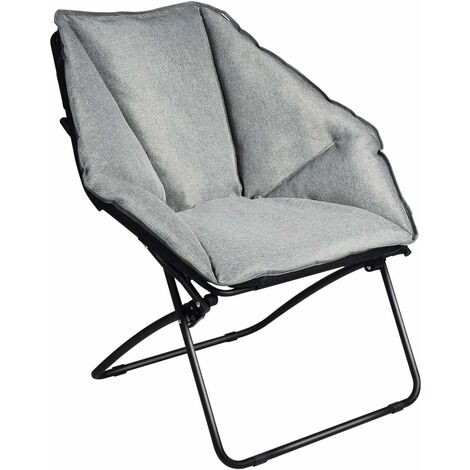 Wohenster Set Di 4 Sedie Pieghevoli Imbottite,colore Beige/grigio