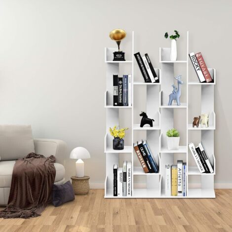 Libreria A 4 Ripiani Costway – Stile Industriale, Bianca, Robusta E Facile Da Montare