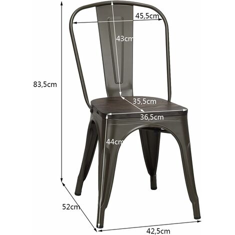 Sedie Giardino Sedia In Metallo Di Design Moderno Industrial