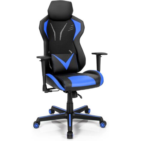 Sedia Gaming Cybert In Ecopelle Con Supporto Lombare, Schienale Reclinabile Fino A 150°, Braccioli Regolabili, Carico Max 150 Kg – Nero/rosso