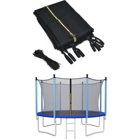 COSTWAY Rete di Sicurezza Sostitutiva per Tampolino da Esterno con Diametro 244 cm/305 cm/366 cm/427 cm/457 cm/488 cm, con Doppia Cerniera e Fibbie Protettive (427 cm)