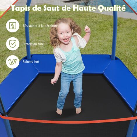 Cuscino Di Sicurezza Per Trampolino 55 Pollici - Copertura Molle, Blu E Giallo, Resistente - Foto 8