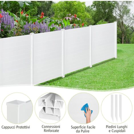 20 Bandiere Segna-Terreno In PVC Bianche Scrivibili Con Asta Metallo - Per Giardino, Cantieri, Palificazione (10x12.7 Cm)