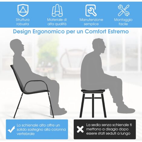 COSTWAY Set 2 Tavolini Rotondi Da Esterno In Rattan PE – Dimensioni Diverse, Struttura Metallo Robusta, Per Giardino E Balcone