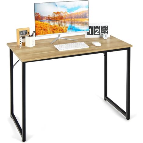AHB Scrivania Mobile 99 Cm Con 4 Ruote (2 Con Blocco) – Piano In Truciolare E1, Struttura Metallica, Borza E Ganci Inclusi