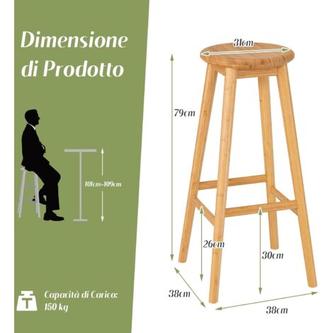 Set Di 4 Coprisedie Rotondi Per Sgabelli Da Bar - Antiscivolo, Lavabili, Elastici E Morbidi