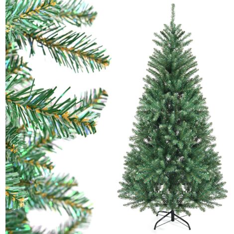 Albero Di Natale Artificiale 180 Cm - Stretto E Realistico - Con Base Stabile - Foto 7