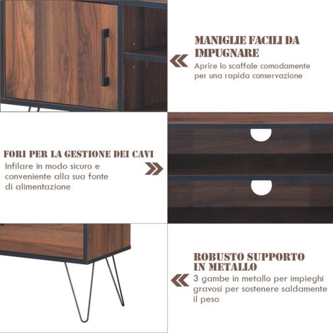 GAZHOME Supporto TV per TV fino a 55 pollici, mobile TV con