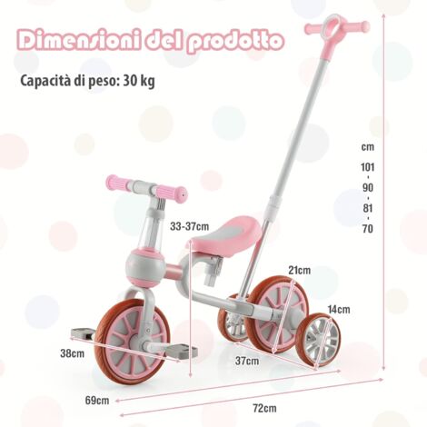 Manopole Manubrio Per Bici Bambini XLC Rosa – 100mm, In Gomma – Nuove