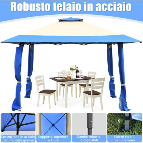 Pergola Da Giardino Con Tetto Retrattile 4x3 M Antracite