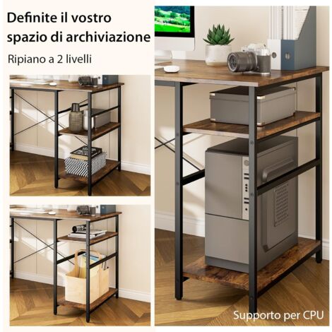 COSTWAY Scrivania per Computer con Struttura Robusta di Metallo