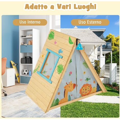 Casetta Dei Giochi (cabane De Jeu) Pour Enfants Avec Téléphone Jouet – Structure D'escalade – Neuf