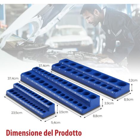 SucceBuy Set di 4 organizer per prese magnetiche Vassoi per prese SAE
