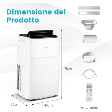 COSTWAY Condizionatore Portatile Caldo E Freddo, 5 In 1 Con - 8