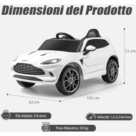 GYMAX Auto Elettrica per Bambini 12 V, Auto per Bambini a 2 Posti con Letto Basculante e Pala
